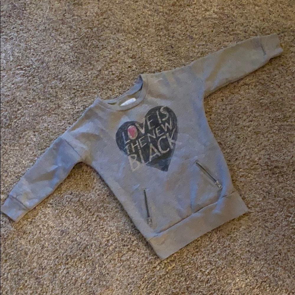77Kids Love is The New Black sweatshirt